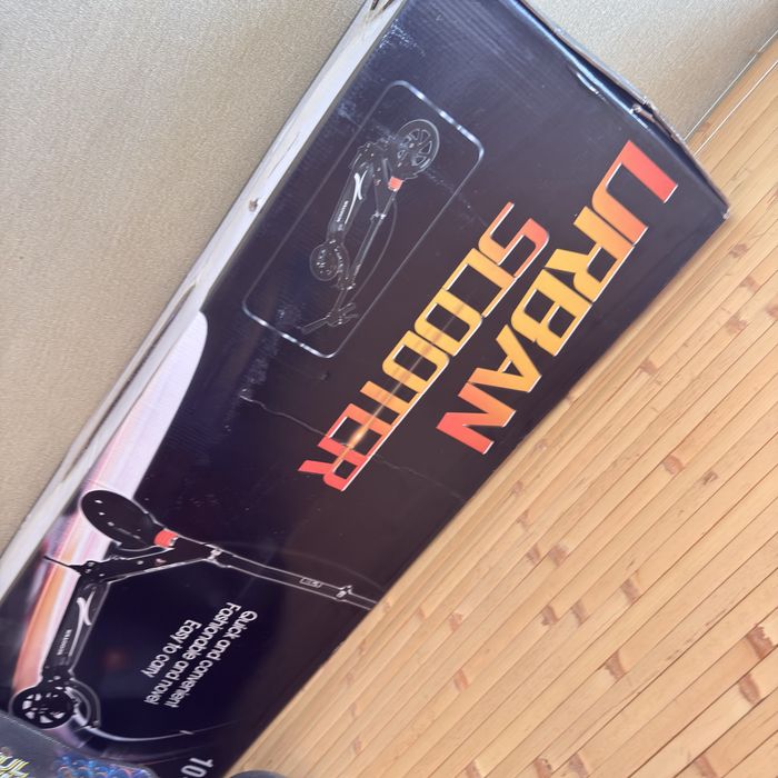 Самокат 10+ в коробці з ручкою