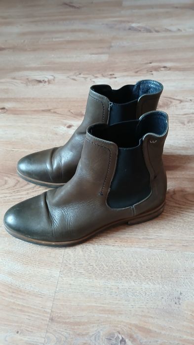 Botki skórzane Wojas