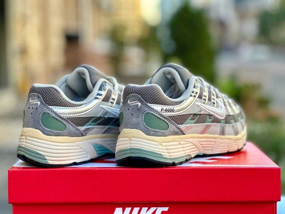 Кроссовки Жіночі Nike P6000  Flat Pewter/ Grey Beige Green/Кросівки Жіночі Найк p 6000