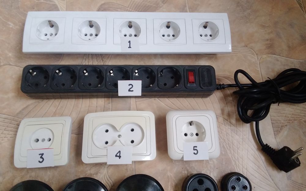 Розетки для домашней электропроводки.