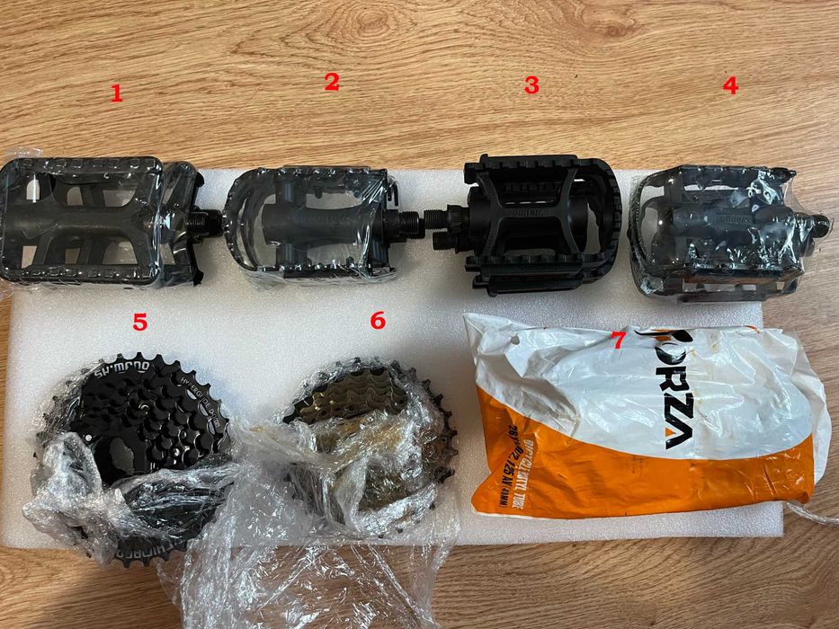 Велозапчастини: Касети,тріщотки, гріпси, підножки, перемикачі та інше