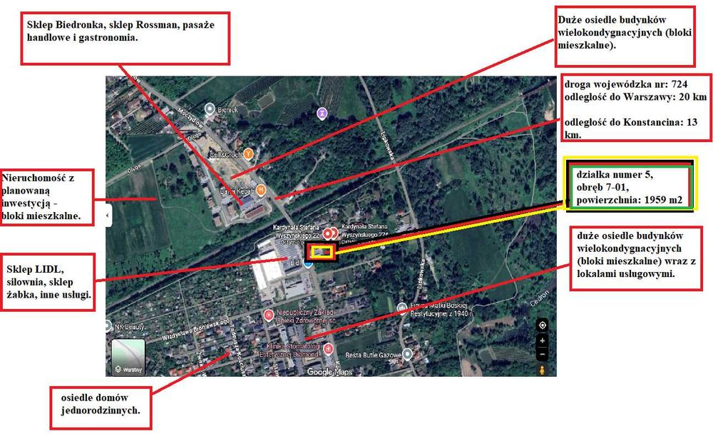 Góra Kalwaria – działka komercyjna z funkcjonującym biznesem