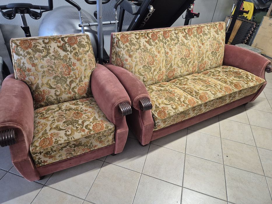 Sofá vintage de coleção Art Déco