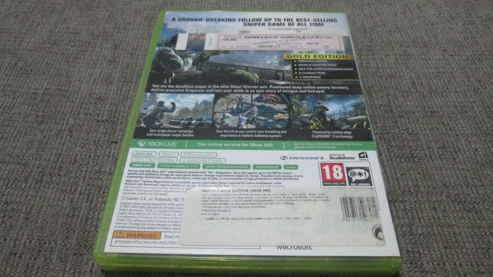 Sniper Ghost Warrior 2 X-BOX 36064550651408771122