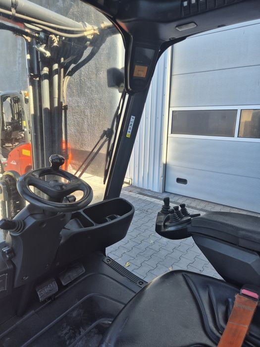 Wózek widłowy LINDE H16D, triplex, przesuw, terenowy, DIESEL