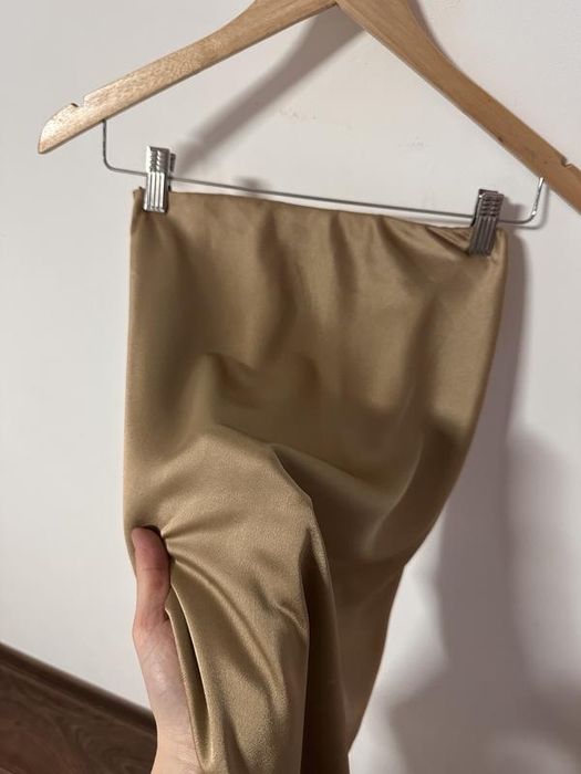 міді атласна спідничка юбка H&M