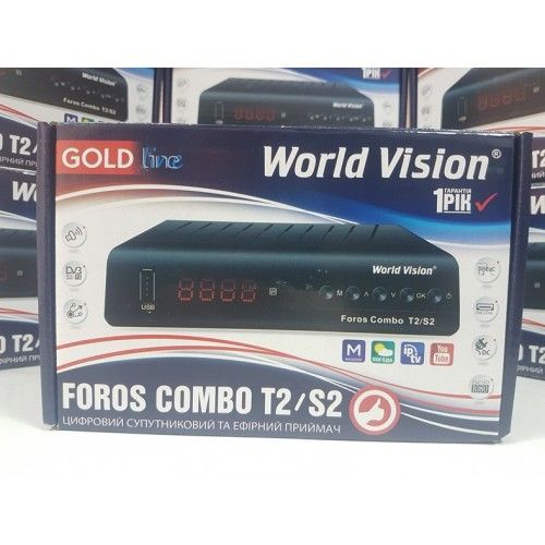 Комбинированный World Vision Foros Combo DVB-T2/C/S/S2 Mpeg4 приставка ...