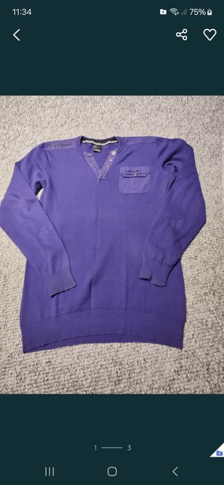 Fioletowy dzianinowy sweter c&a XL