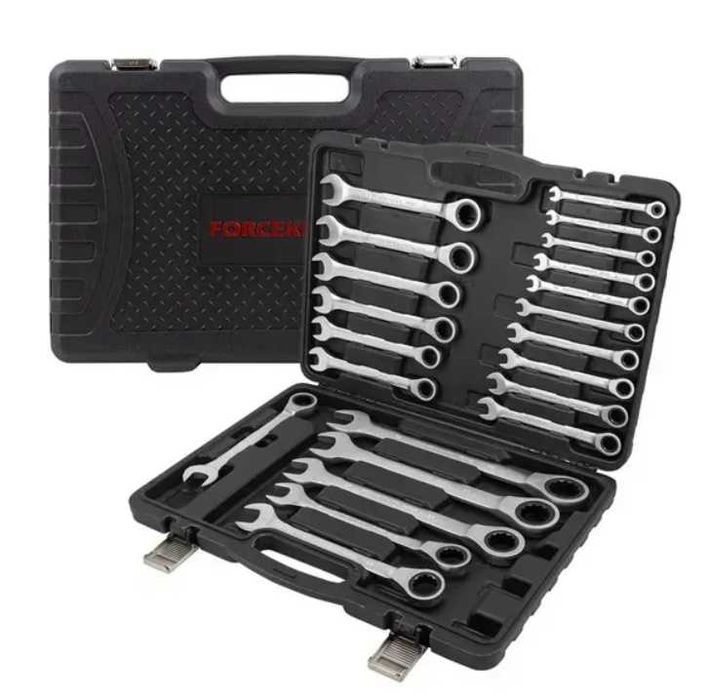 Набір ключів з тріскачкою 22 пр. в кейсі (6-32 мм) FORCEKRAFT FK-10341