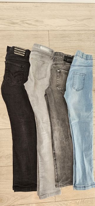Zestaw jeansów rozm. 128+gratis
