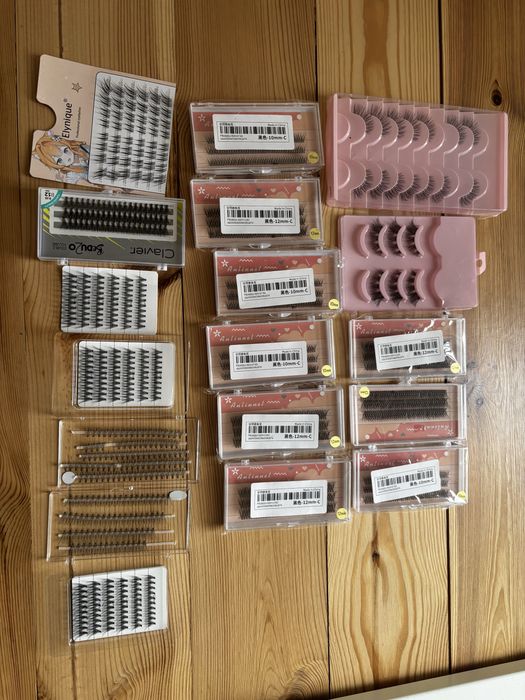 Kępki rzęs sztuczne rzęsy rzęsy Wide sztuczne kępki 10 mm 12 mm 11 mm 13 mm 14 mm Clavier Bedo2o 18 paczek sztucznych rzęs