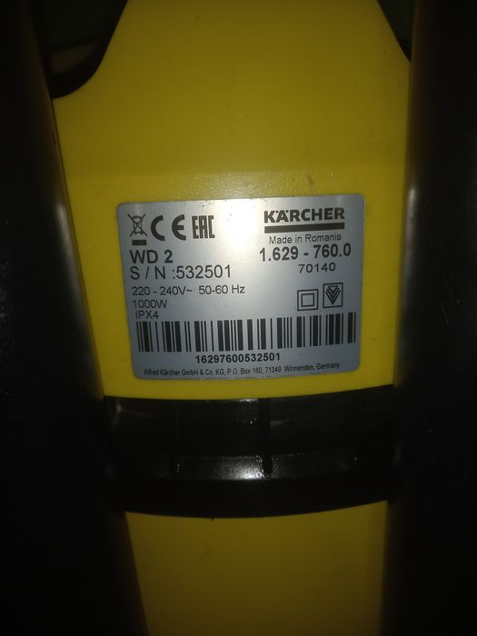 Aspirador karcher wd2
