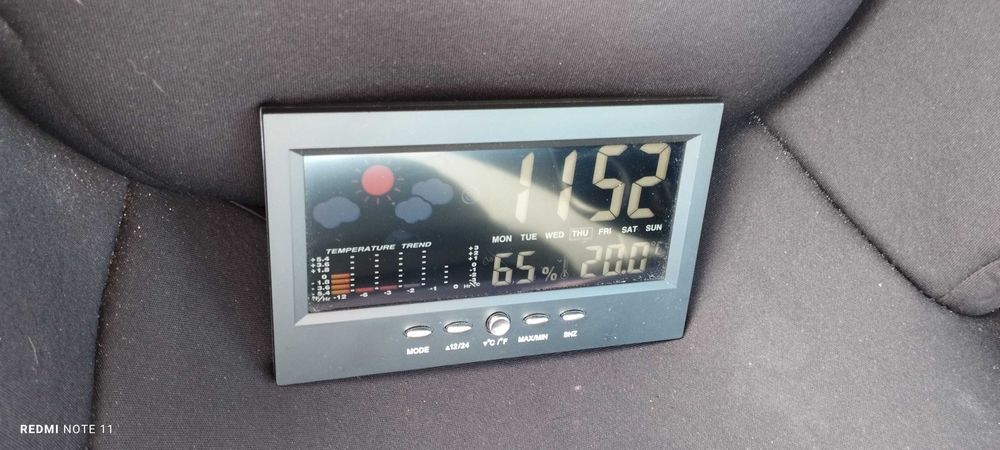 Цифровий будильник 8 в 1, метеостанція, годинник, календар,