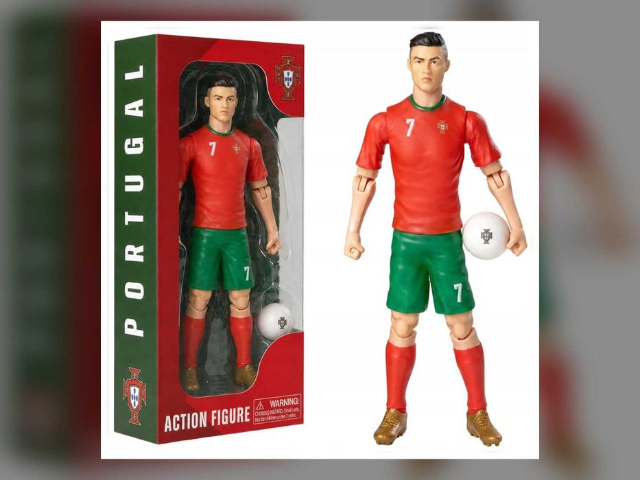 Figurka Cristiano Ronaldo Portugal 20cm ruchoma z piłką