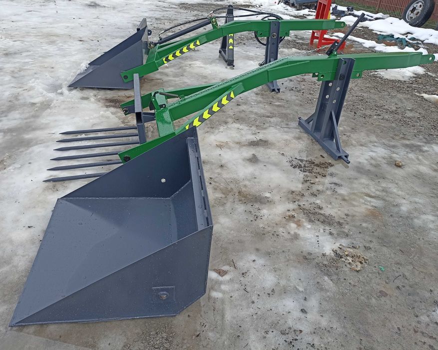 widły, łycha linka / hydraulika / mocna rama tur na tył Ładowacz NOWY