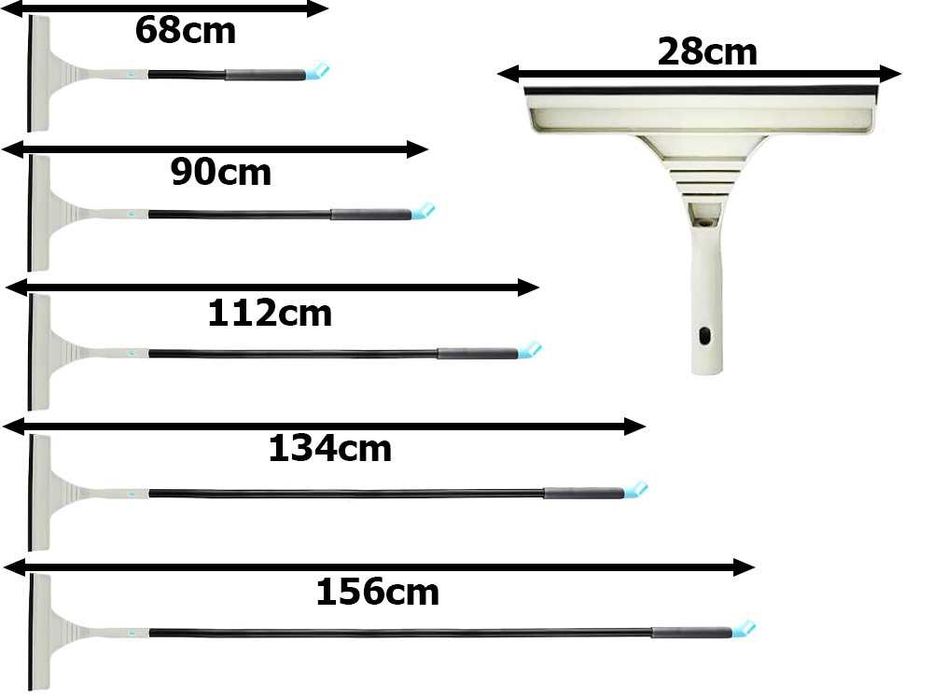 Zestaw do mycia okien 2w1 ściągaczka mikrofibra 160 cm