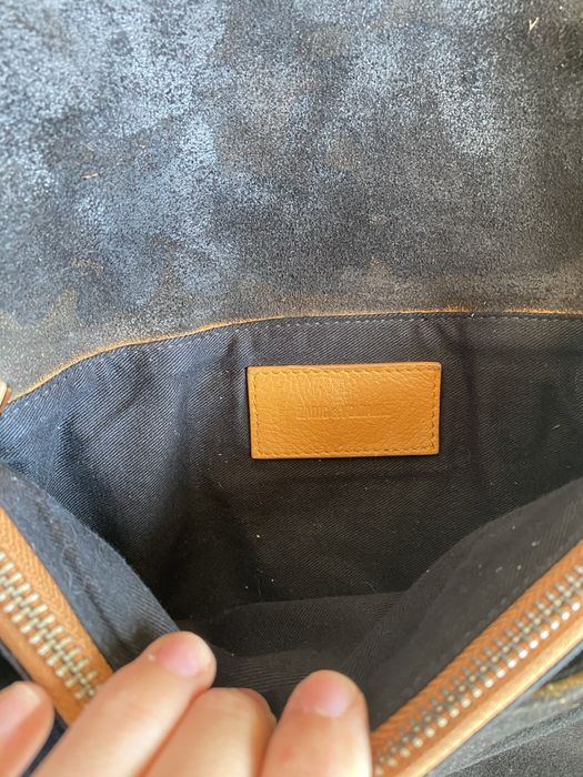 Zadig & Voltaire Rocky Bag - Black Leather & Suede with Orange Handle