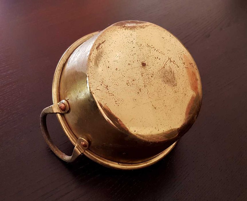 Caçarola tradicional (Alentejo) em latão com pegas