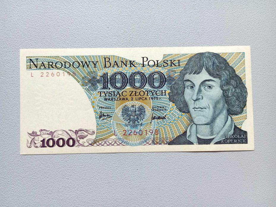 Banknot 1000 zł 1975  - L -  st.  UNC-