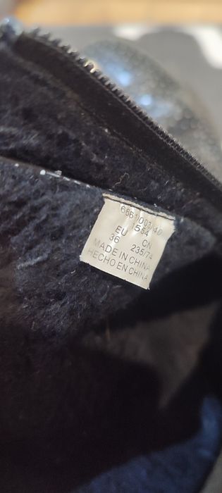 Botki ocieplane Zara 36 w kropki