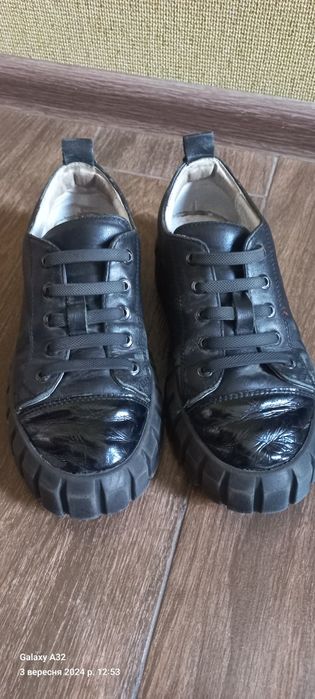 Шкіряніі туфлі на устілку 20-20,5см