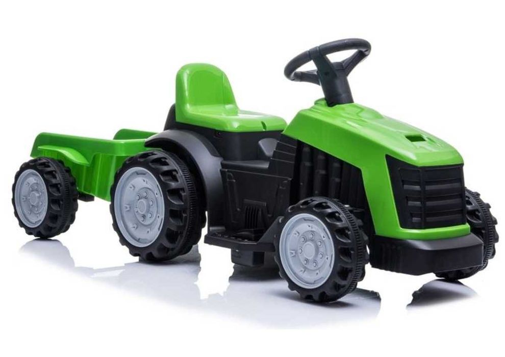 Traktor z Przyczepą na Akumulator Dla Dzieci Zielony