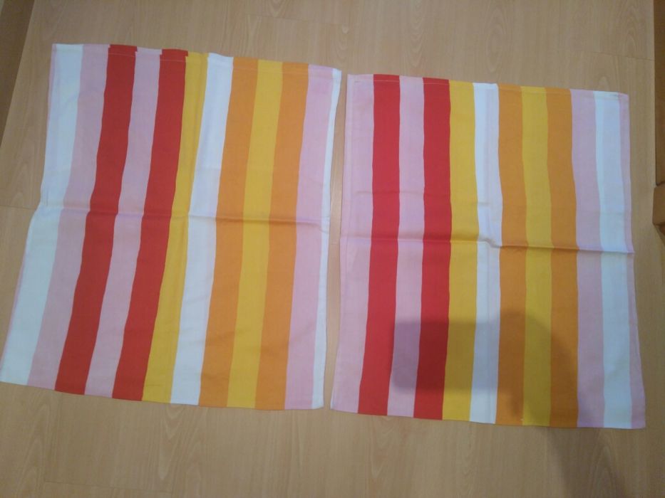 Cortinado, capa de edredon e almofadas