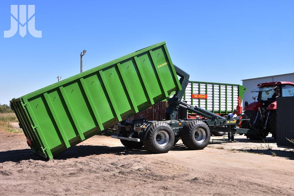 Reboque porta-contentores/caixas com sistema de gancho - Pronar T285