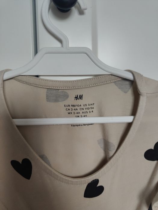 4 sukienki 98/104 hm + gratis