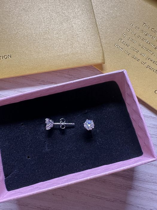 Kolczyki s925 Moissanite (GRA)