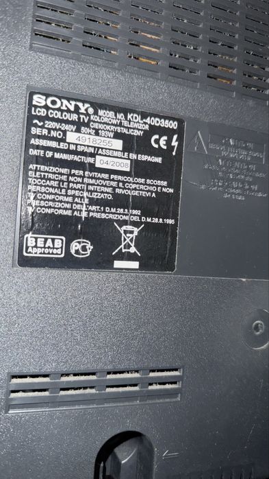TV Sony LCD - 102cm