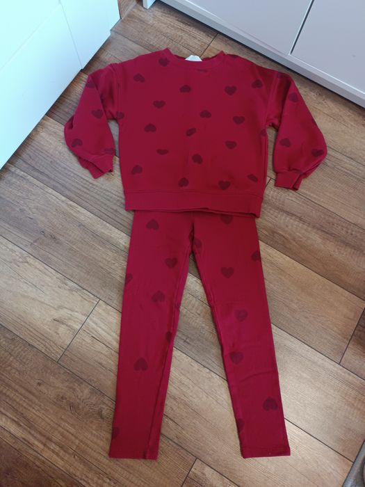 Komplet serca bluza legginsy H&M 122/128