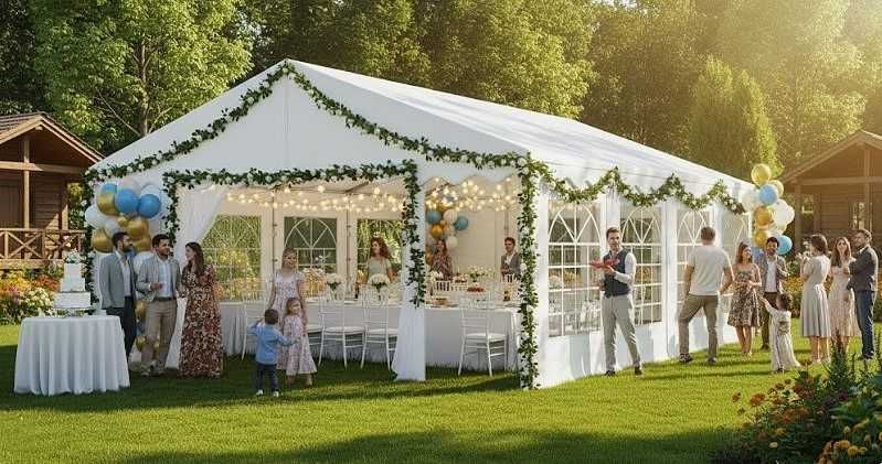 Банкетный УСИЛЕННЫЙ шатер 3х6 4х8 5х6 6х8 6х12 павильон свадьба рестор