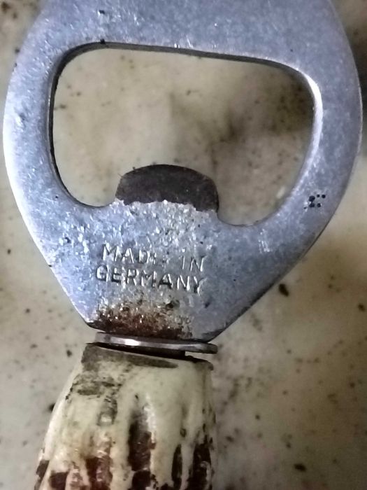 Saca rolhas de corno de veado antigo