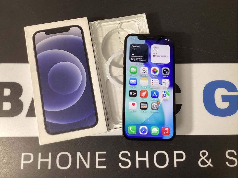 Sklep Apple Iphone 12 64gb black bateria 79%
