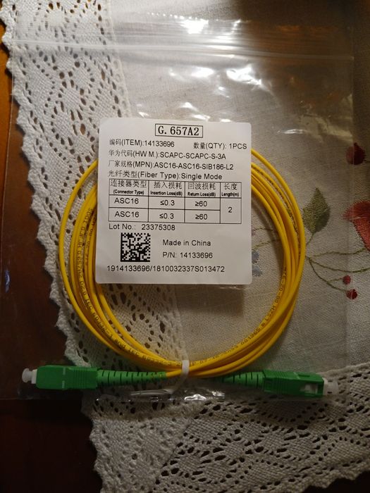 Cabos de fibra óptica NOVOS