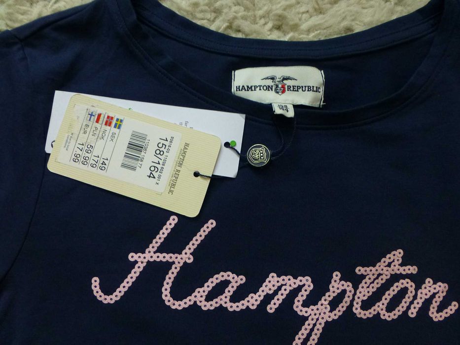 Hampton Republic 27 damski longsleeve T-shirt z cekinami S