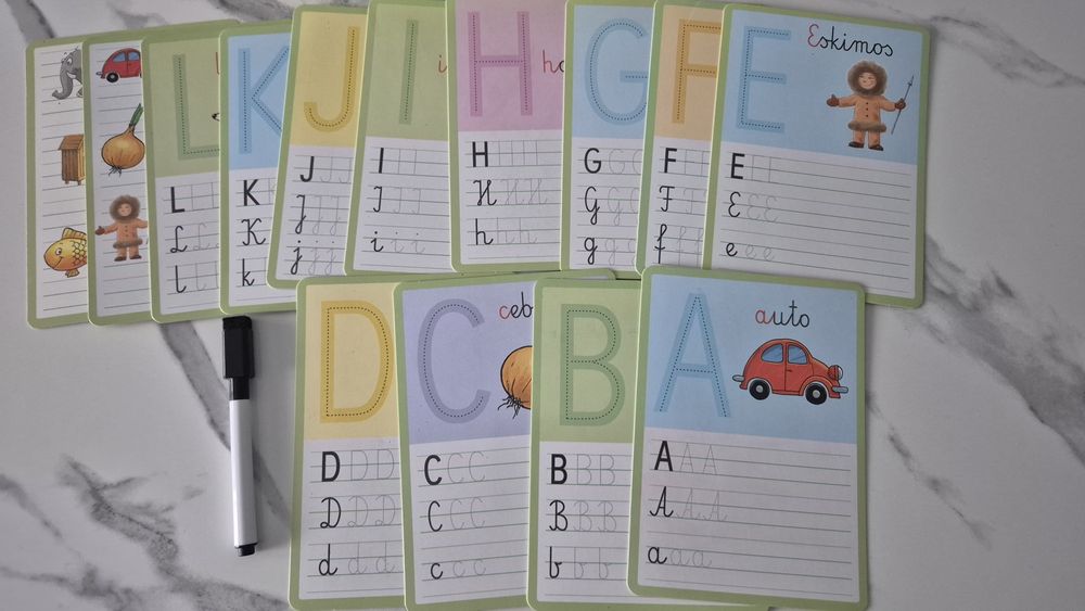 Elementarz czytanie metodą sylabową, Pisanie zmazywanie Literki