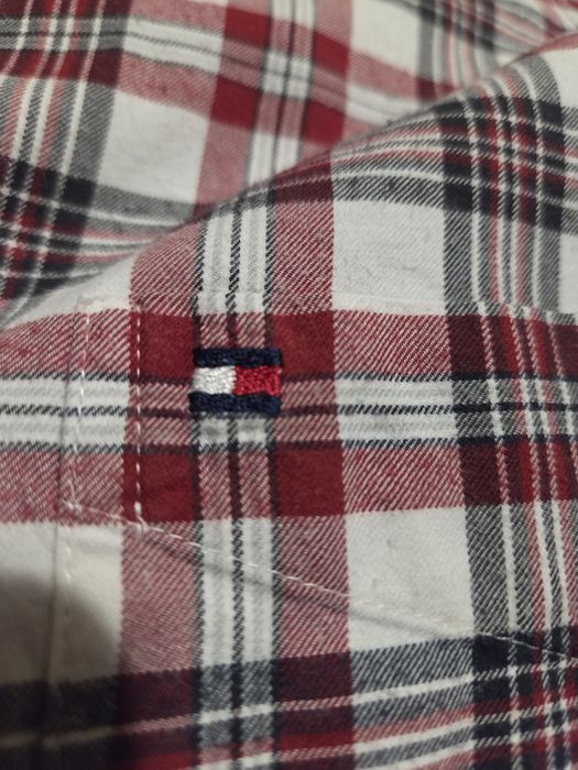 Koszula Tommy Hilfiger 16 XL (bordowa kratka)