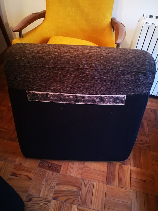 Sofá 3 lugares com dobradiça encosto de cabeça