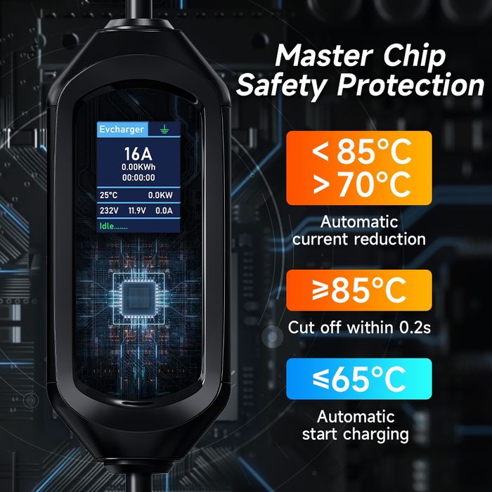 Przenośna ładowarka samochodowa Wallbox EV AC Type2 7kW WiFi  3,5m