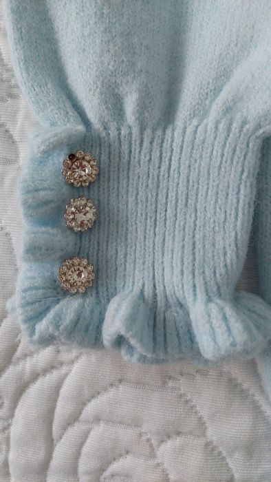 Camisola de malha azul