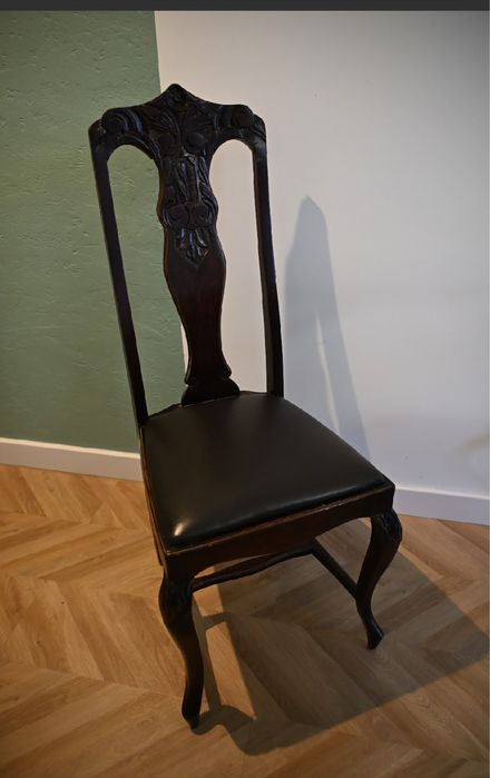 OKAZJA Stół + 6 krzeseł do renowacji dębowy międzywojenny