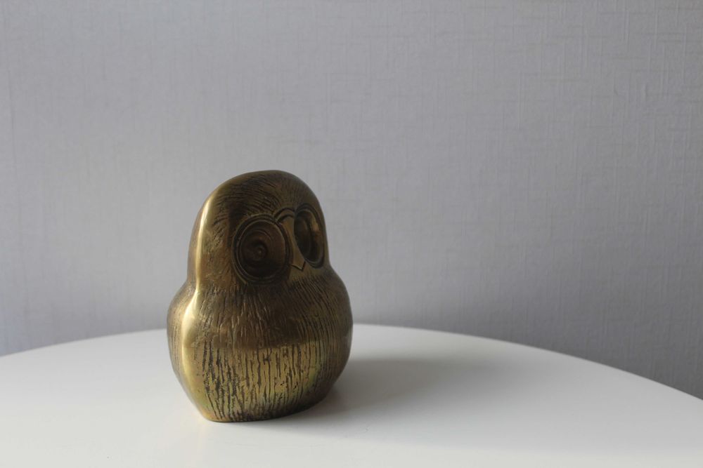 Сова, большая, бронза, бронзовая, Германия