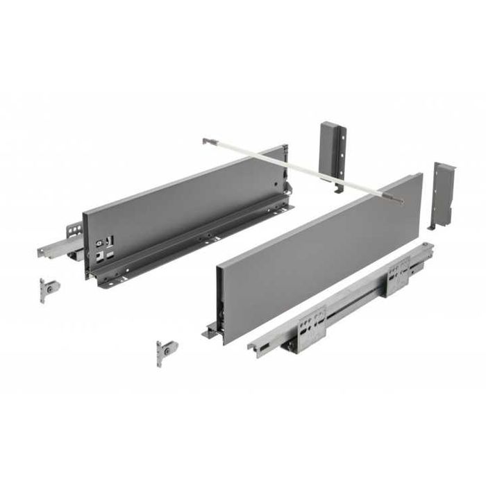 Szuflada GTV AXIS PRO Push-To-Open Niska L5450 H84 Antracyt PEŁNY WYSUW