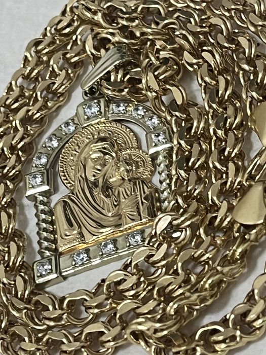 Золотая цепочка бисмарк 585 и ладанка