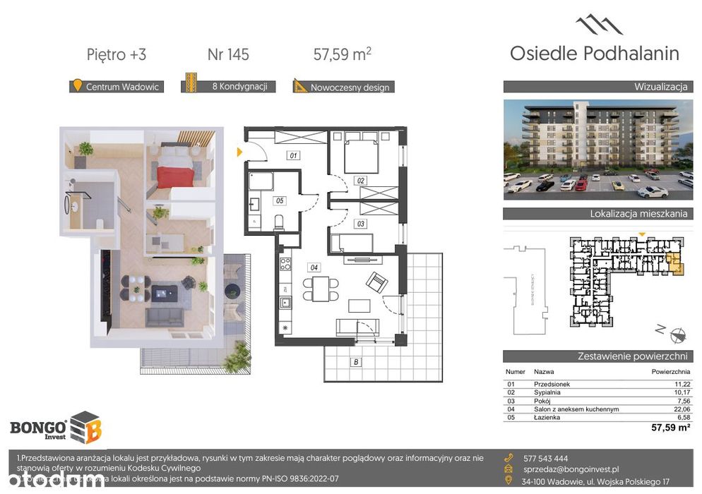 WADOWICE SPRZEDAM Narożny apartament z pięknym widokiem | panorama gór