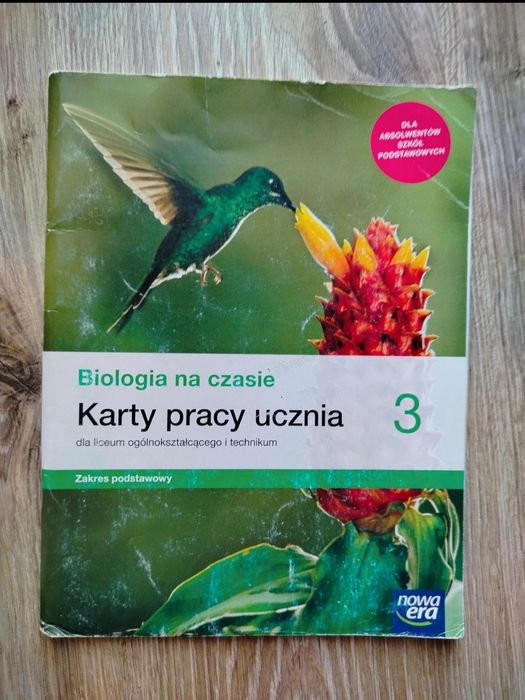 Biologia na czasie karty pracy ucznia 3 zakres podstawowy nowa era używany
