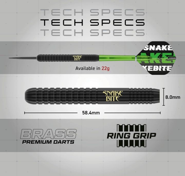Zestaw lotek RED DRAGON Peter Wright Snakebite Ultimate 50 części