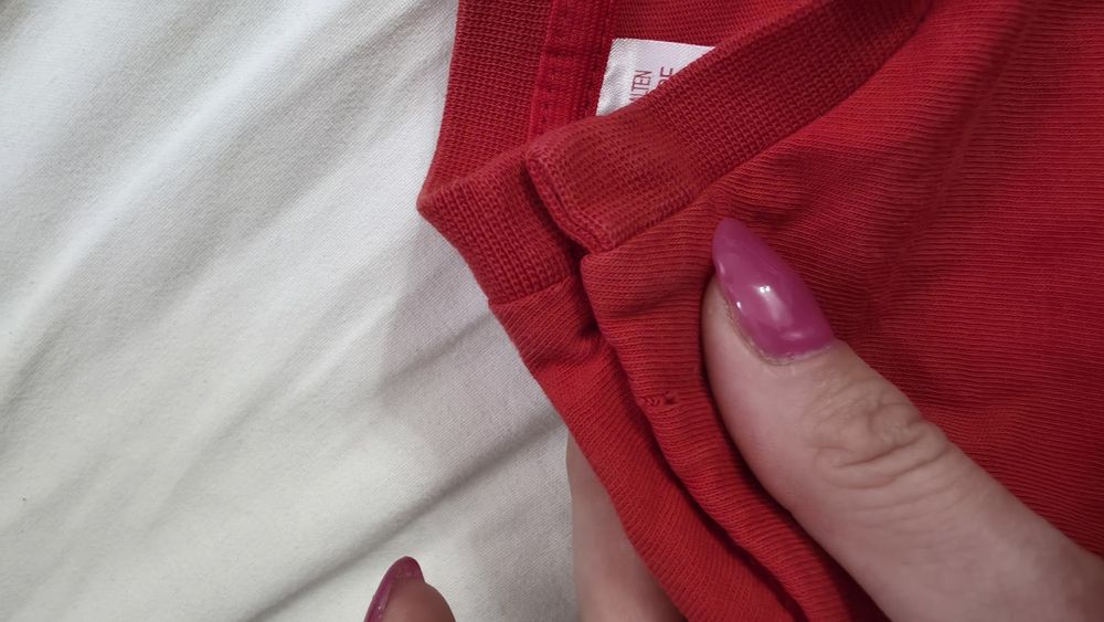 Czerwony t-shirt adidas niemowlęcy bluzka koszulka
